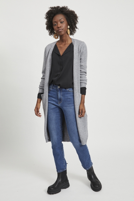 Vila viril long l/s knit cardigan - noo